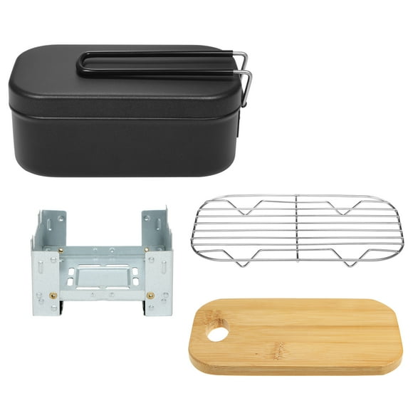 Lunch box,Lunch Box 4pcs Cookware Mess Stove With Cookware Mess Kit Leeofty Siuke Handle Qisuo