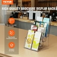 thumbnail image 2 of VEVOR Acrylic Brochure Holder 8.5 x 11 inch, 4-Tier Clear Acrylic Literature Display Stand, Plastic Literature Organizer Flyer Stand & Removable Divider for Office Exhibition, Countertop, 2 of 9