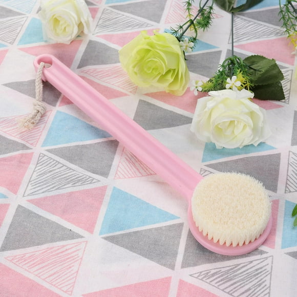 AURARMLET Cepillo Rosa Para Ducha Con Mango Largo Ideal Para Limpiar Zonas Difíciles Y Exfoliar