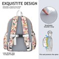 thumbnail image 5 of Dogs with Flowers Backpack for School,Cute School Bag,Schoolbag with Adjustable Shoulder Straps & Padded Back,13.4"x11"x4.7", 5 of 6
