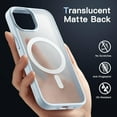 thumbnail image 4 of JETech Magnetic Case for iPhone 15 Plus 6.7-Inch Compatible with MagSafe, Translucent Matte Back Slim Shockproof Phone Cover (Blue), 4 of 6