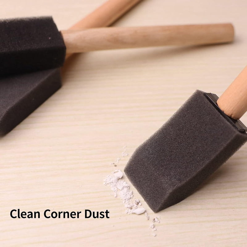 240 Pcs Foam Paint Brushes, 1 Inch Foam Brush with Wood Handle, Bulk Sponge Brushes for Painting, Foam Art Paintbrushes