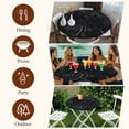 thumbnail image 6 of Black Round Tablecloth 45-54 Inch Round Fitted Table Cloth with Elastic Edge, Modern Abstract Dot Starry Night Aesthetics Waterproof Table Cover Protector for Outdoor Picnic Party Dining, 6 of 6