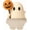 Orange, White, variant on Ghostees Mystery Phone Buddy, Stick-On Halloween Ghost & Pumpkin Phone Topper, Cute Strong Adhesive Cling Decoration for Smartphone, Peel-and-Stick Design Figurine, Fun Desk Accessory
