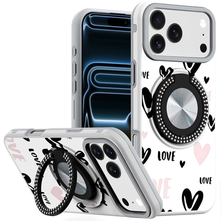 Phone Case for Apple iPhone 18 Pro Magnetic Ring Stand Matte Metal ...