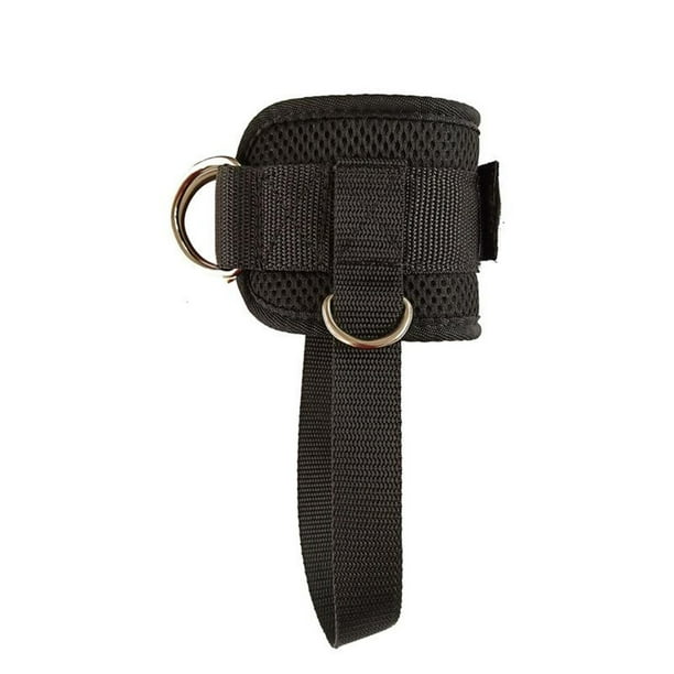 Sonducket Tobillo correa para el pie ajustable Fitness entrenamiento pierna trasero soporte correas deporte entrenamiento Brace hogar profesional Accesorios para máquinas de ejercicios Negro