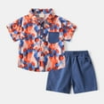 thumbnail image 2 of Utlike Boys Outfits Boys Summer Casual Polka Dot Stripe Shirt Shorts Set For Outdoor Activities And Daily Wear Gentleman Outfit Size 4 Years-5 Years, 2 of 5