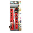 thumbnail image 3 of SET Dog COLLAR and LEASH Adjustable Training Nylon RED sz S/M (neck 12" - 18"), 3 of 3
