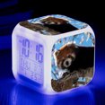 thumbnail image 1 of Réveil Animal Raton Laveur avec Horloge Carrée à Changement de Couleur à LED - un Réveil de Bureau Personnalisé et Créatif, 1 of 6