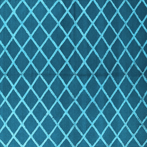 Ahgly Company Indoor Square Oriental Light Blue Industrial Area Rugs, 8' Square