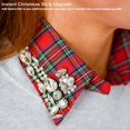 thumbnail image 4 of Col Détachable à Carreaux de Noël Rouge avec Strass, Fausse Chemise pour Femme Col Dickey Fausse Demi-Chemise, 4 of 8