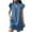 Blue, variant on Lindreshi Summer Dresses for Women 2024 Fashion Women Casual Dress V-Neck Short Sleeve Dress Long Waist Dress