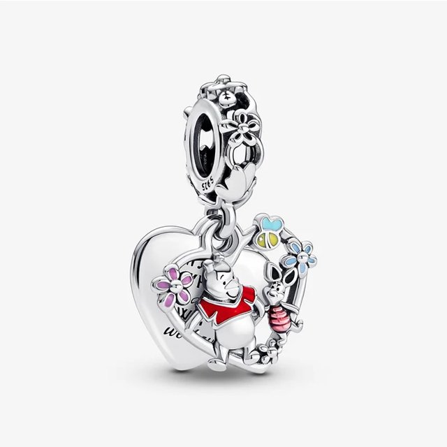 Nouveau 925 argent plaqué HEROCROSS dessin animé Collection ours breloque perle pendentif Fit bricolage Pandora femmes Bracelet Original bijoux cadeau