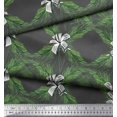 thumbnail image 2 of Soimoi Gris Tissu de Canard de Coton Pin & Feuilles Tissu Imprimé 1 Yard 44 Inch Wide, 2 of 3