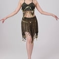 thumbnail image 2 of ZToonmas Women's Belly Dance 2-Piece Set Sparkly Coin Tassel Top and Asymmetrical Skirt Set for Carnival Performances, 2 of 8