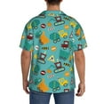 thumbnail image 3 of Gukieu Trucks And Excavators Print Men's Short-sleeved Shirts, Button-down Pocket Shirts, T-shirts, Beach Vacation Travel Summer Clothing-3X-Large, 3 of 5