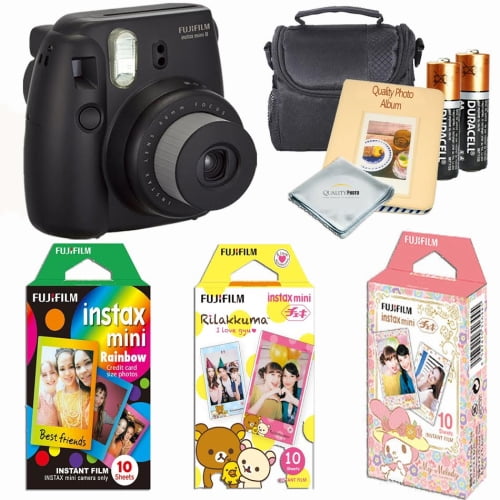 Støt alarm Kritisere Fujifilm Instax Mini 8 instant camera + 30 mini instant film (10 Rainbow +  10 RiLakkuma + 10 My Melody Limited ver) + mini 8 accessories - Walmart.com