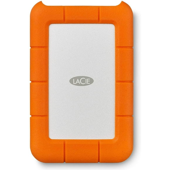 LaCie LAC9000298 Rugged Mini 2TB Disque Dur Externe Portable HDD - USB 3.0 USB 2.0 Compatible, Chute de Choc Poussière Pluie Lecteur de Navette Résistant, pour Mac et PC