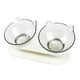 thumbnail image 2 of Cuenco de protección de la columna vertebral con alimentador lento para perros | Plato de agua y alimento para mascotas PC inclinado elevado | Fondo antideslizante | Cuenco doble extraíble | A, 2 of 6
