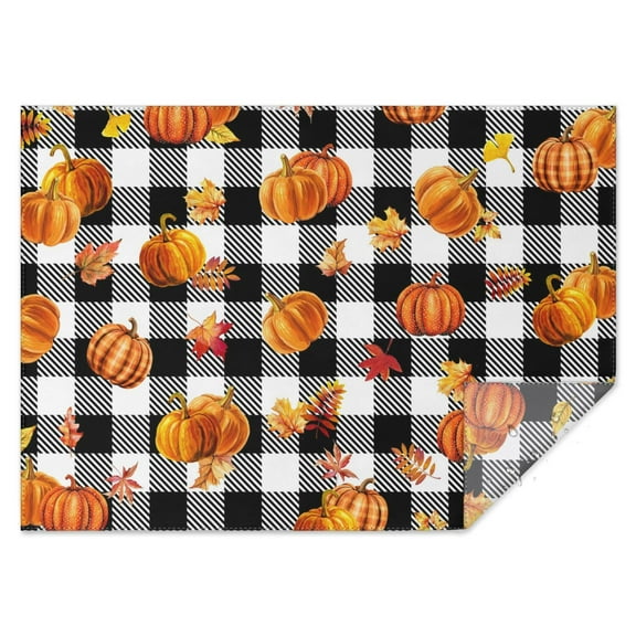 Fall Tablecloth 60x84 Inch Rectangular,Thanksgiving Autumn Harvest Maple Leaf,Pumpkin,Dwarf Table Cover for Party Picnic Dinner Decor