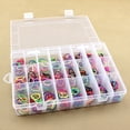 thumbnail image 3 of NUZYZ Storage Box Large Capacity Transparent PP Home 24 Grids Dividers Box for Crafts, 3 of 8