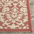 thumbnail image 5 of SAFAVIEH Courtyard Yvette Floral Indoor/Outdoor Area Rug, 6'7" x 6'7" Square, Red/Natural, 5 of 6