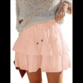thumbnail image 1 of Minifaldas Informales de Cintura Alta con Volantes y Diseño Bohemio para Mujer, Color S, 1 of 8