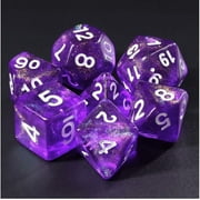Purple Diamond Dust DnD Dice Set | Dungeons and Dragons | 7 Dice RPG Polyhedral Set