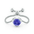 thumbnail image 2 of Angara Natural 0.5 Ct. Tanzanite Solitaire Ring in 14K White Gold for Women (Ring Size: 3), 2 of 9