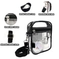 thumbnail image 3 of Fibrdoo - Bolsa transparente aprobada por el estadio, bolso transparente con correa ajustable para mujeres, conciertos, deportes, Negro, Small, 3 of 5