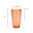 thumbnail image 2 of Yalin 20 Ounce Acrylic Drinking Glasses, Reusable Plastic Tumbler, Stackable, BPA-Free, Shatter Proof, Dishwasher Safe, Set of 6 Cups (Orange), 2 of 6