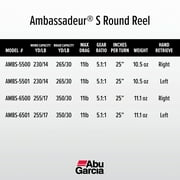 Abu Garcia Ambassadeur® S Round Reel, 5500 Size Fishing Reel
