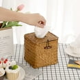 thumbnail image 5 of LQCrafK Seagrass Square Tissue Box Cover – Woven Decorative Tissue Holder for Bathroom, Home, or Office (5.51" Cube), 5 of 7