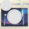 thumbnail image 3 of Ambesonne Fantasy Place Mats Set of 4, Aurora Borealis Tree, Standard Size, Blue Purple, 3 of 6