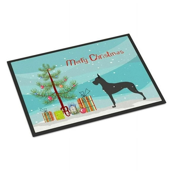 Great Dane Merry Christmas Tree Door Mat