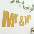 thumbnail image 2 of Efavormart 3ft Gold Glittered Mr & Mrs Paper Hanging Wedding Anniversary Banner, Party Garland Banner, 2 of 11