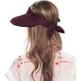 thumbnail image 4 of Women Sun Hat for Outdoor UV Protection, Wide Brim Sun Hat Ponytail, Convertible Zip-Off Beach Hat Visor, 4 of 6
