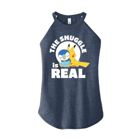Pokémon - The Snuggle Is Real Pikachu And Piplup - Juniors High Neck Tank Top