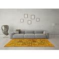 thumbnail image 3 of Ahgly Company Machine Washable Indoor Rectangle Abstract Yellow Modern Area Rugs, 5' x 8', 3 of 4