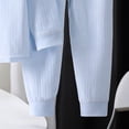 thumbnail image 4 of Linfrsh Toddler Girls Pajamas 3t Toddler Pajama Set with Premium Soft Wool & Tencel Blend, Snug Fit Pjs Temp-Balancing Sleeper for Kids Baby Boy Girl(Blue,6-12 Months), 4 of 4