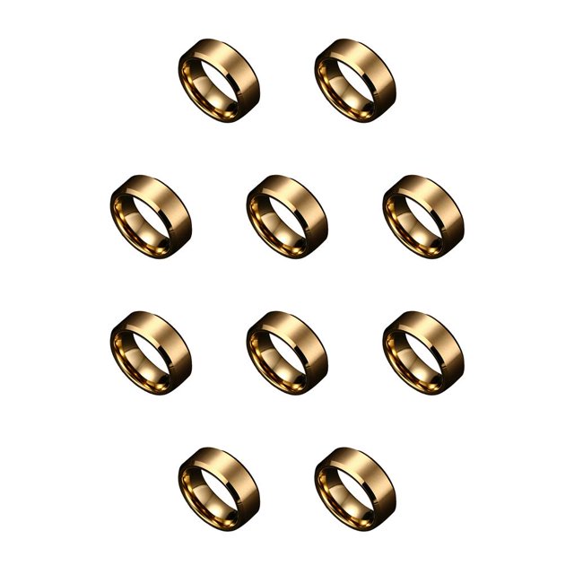Guardurnaity Anillos de banda Unisex, joyería para fiesta de boda, trabajo portátil, citas, mujeres, hombres, aniversario, vacaciones, regalos, Tamaño 7 10Conjunto