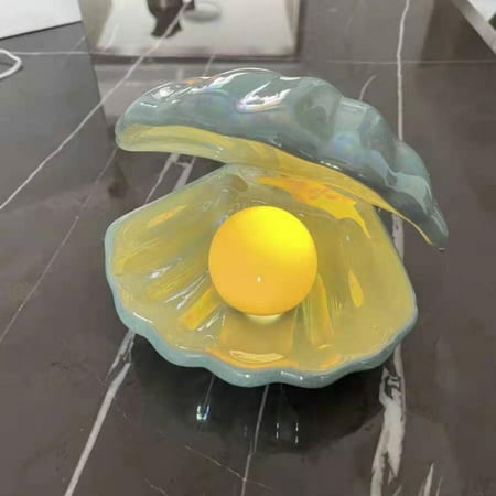 

FPWNGL Unique Amazing and Portable Sea Themed Ceramic Night Light with Warm Yellow LED - Ideal for Living Room Decor! Perfect Desktop Lamp Ornament - A Great Gift Idea for Any Occasion.