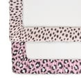 thumbnail image 2 of The Peanutshell Pack n Play, Mini Crib, Portable Crib or Fitted Playard Sheets for Baby Girls, 2 Pack Set, Cheetah Animal Print, 2 of 6