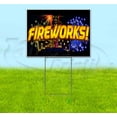 thumbnail image 1 of Fireworks (18" x 24") Yard Sign, Includes Metal Step Stake, 1 of 6