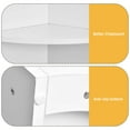 thumbnail image 5 of Uforic Tall Corner Shelf, 5-Tier Bookshelf, Modern Corner Bookcase Display Rack Storage Shelves, White, 5 of 10