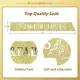 thumbnail image 5 of 29th Birthday Sash and Tiara for Women - Fabulous Set: Glitter Sash + Fabulous Rhinestone Gold Premium Metal Tiara for Women, 29th Birthday Gifts for 29th Birthday Party, 5 of 13