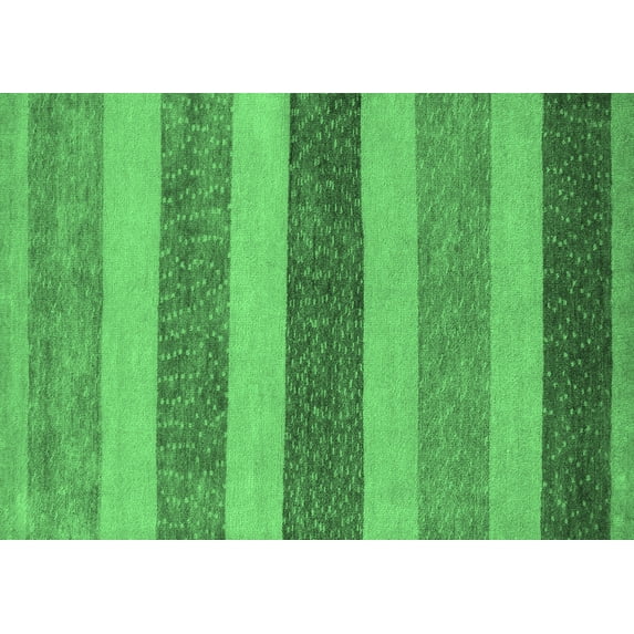 Ahgly Company Indoor Rectangle Oriental Emerald Green Modern Area Rugs, 6' x 9'