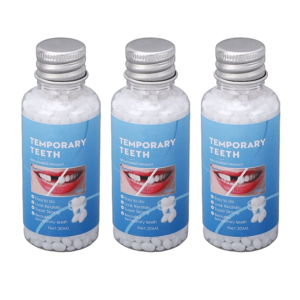 Perlas De Relleno De Dientes Temporales, Perlas De Reparación De Dientes Temporales Súper Fuertes, Remodelación Térmica, Relleno De Espacios De 30 Ml Para Dientes Perdidos