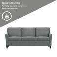 thumbnail image 3 of Mainstays Kensington 80" 3 Seat Classic Modern Couch, Gray, 3 of 14