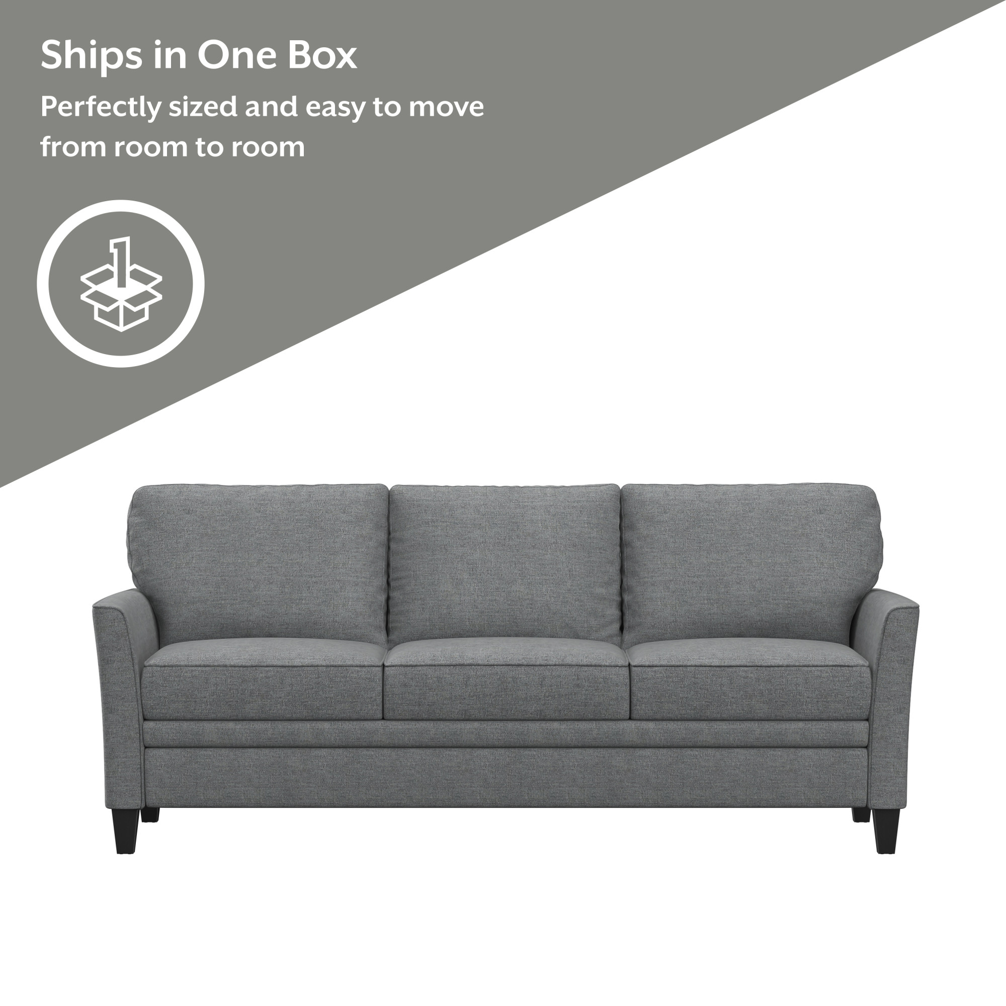 Mainstays Kensington 3-Seat Sofa, Gray photo 2